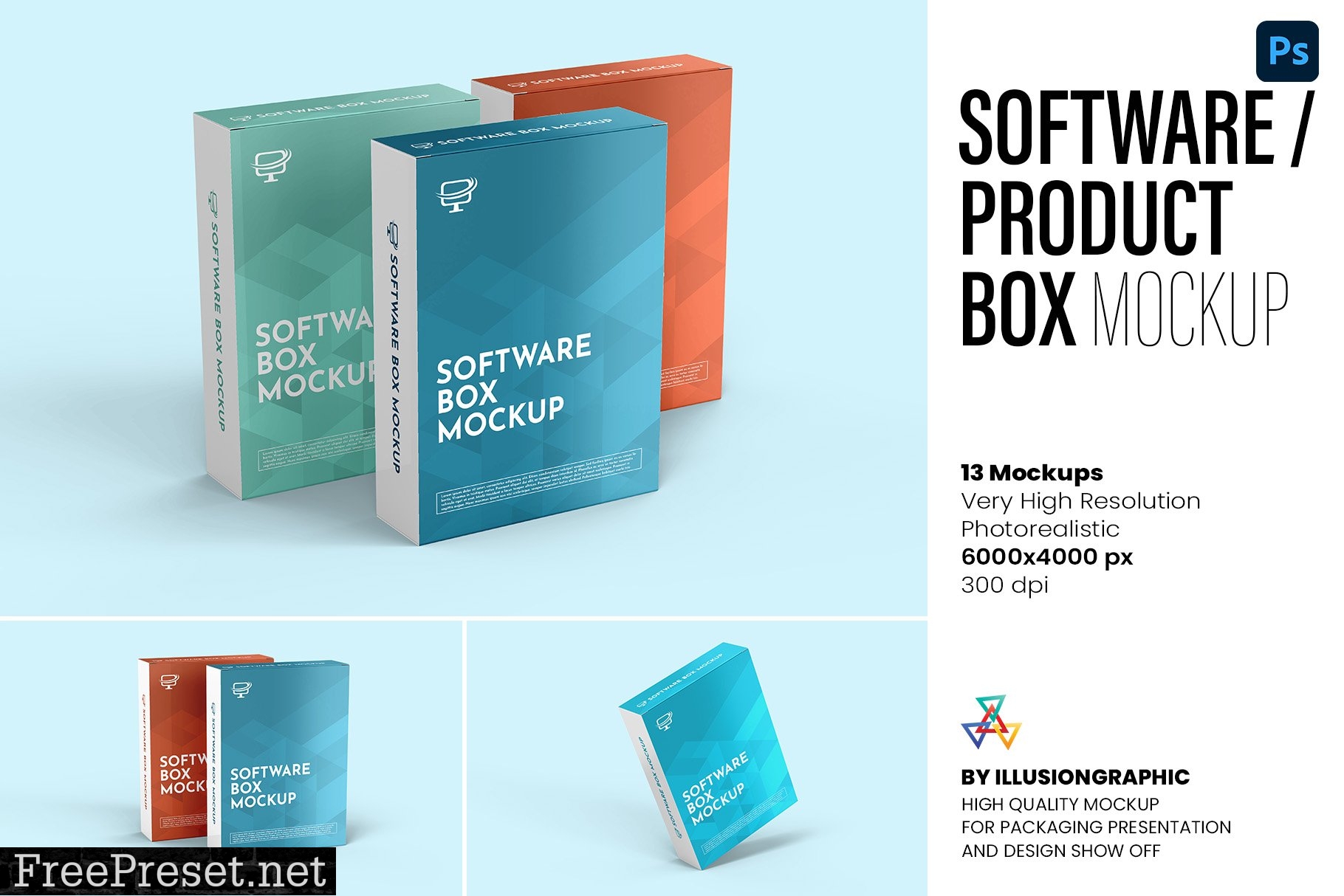 Software / Product Box Mockups 7294950