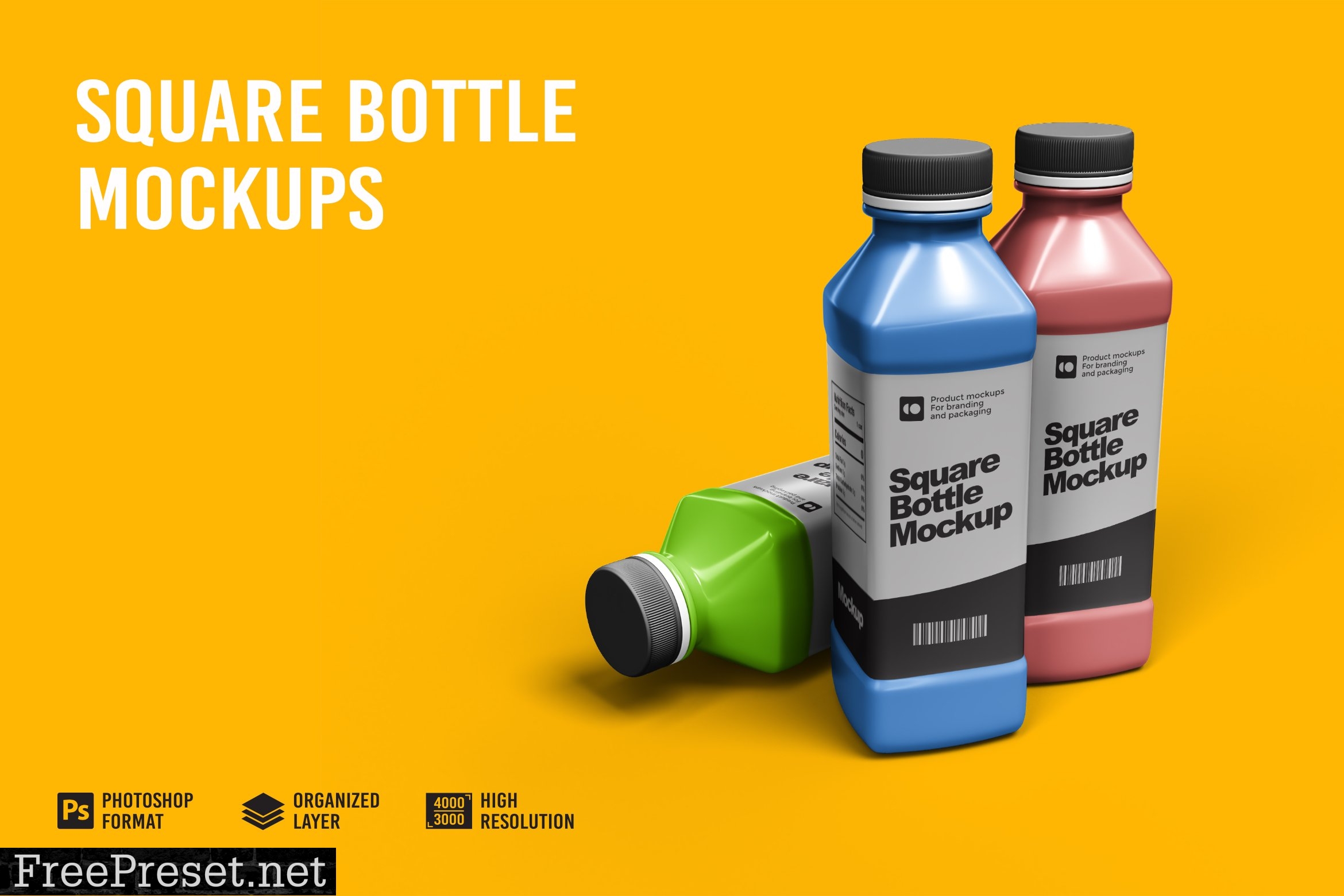 Square Bottle Mockup 7178510