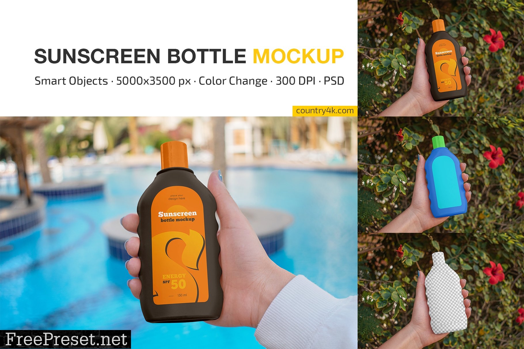 Sunscreen Bottle Mockup Set 7292012