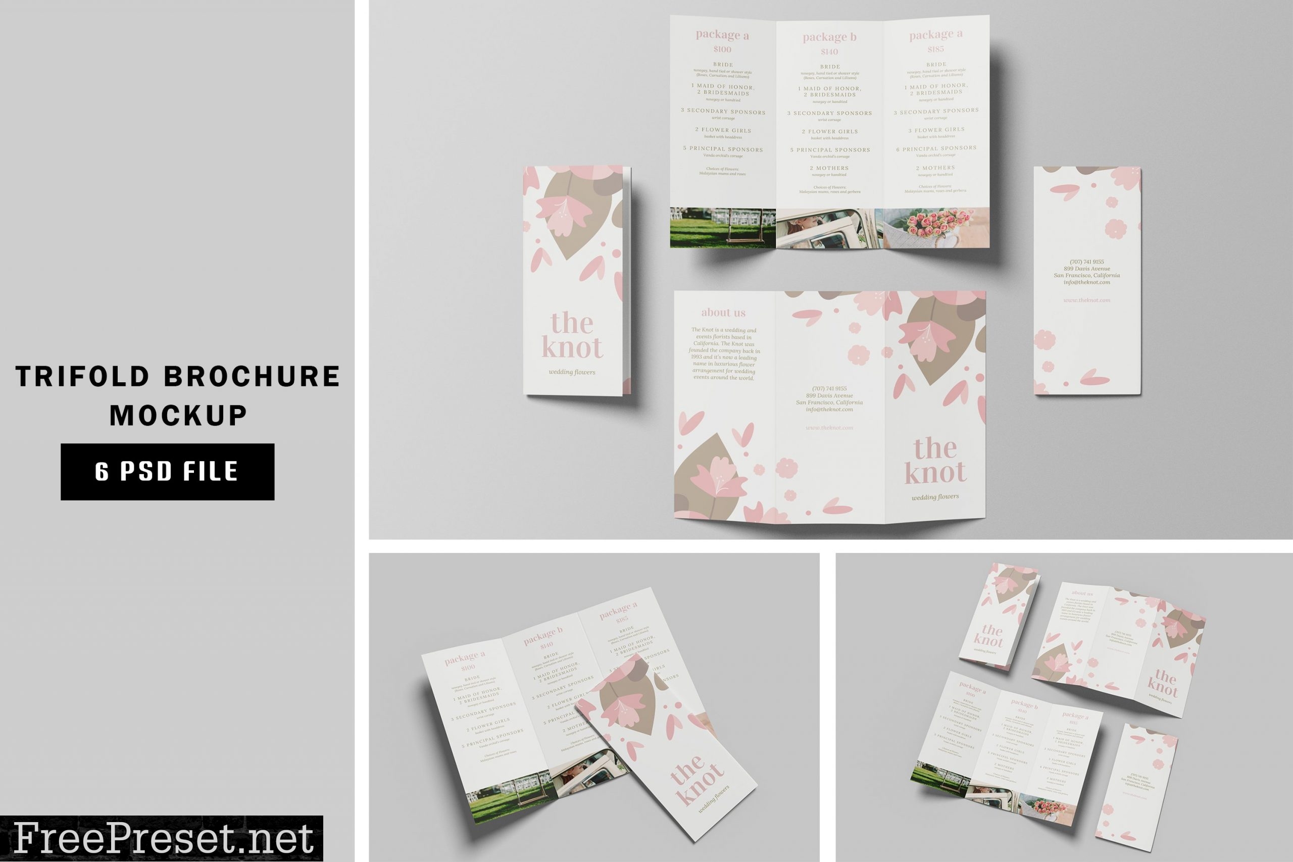 Trifold Brochure Mockup 7308401