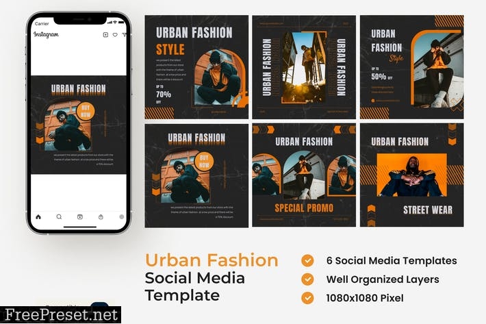 Urban Fashion - Social Media Template RL63U56