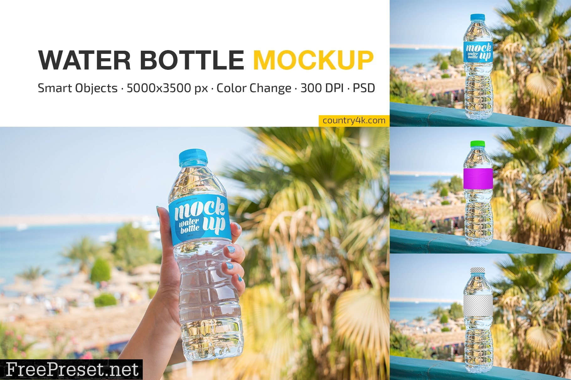 Water Bottle Mockup Set 7320393