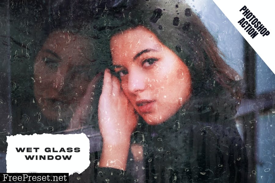 Wet Glass Window Photoshop Action