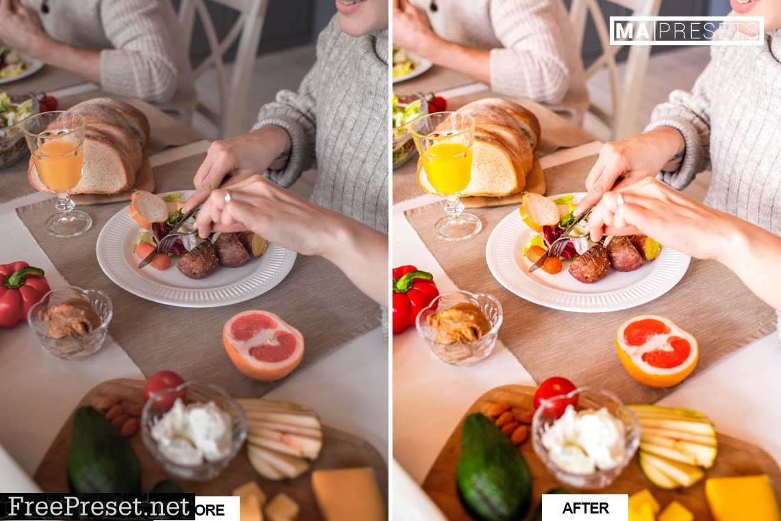 10 BRIGHT FOOD – Mobile & Desktop Lightroom Presets