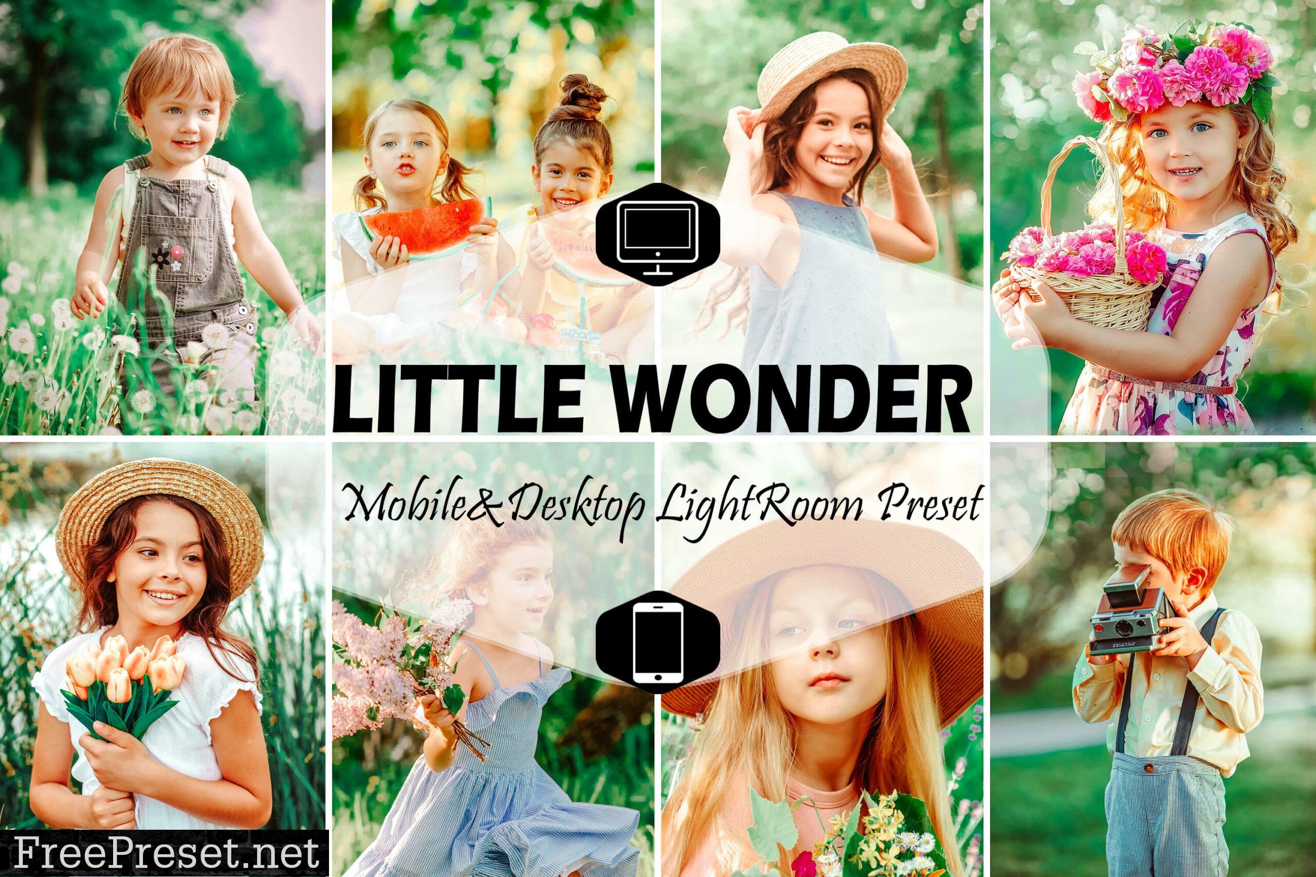 10 Little Wonder Mobile & Desktop Lightroom Presets, Photo Child