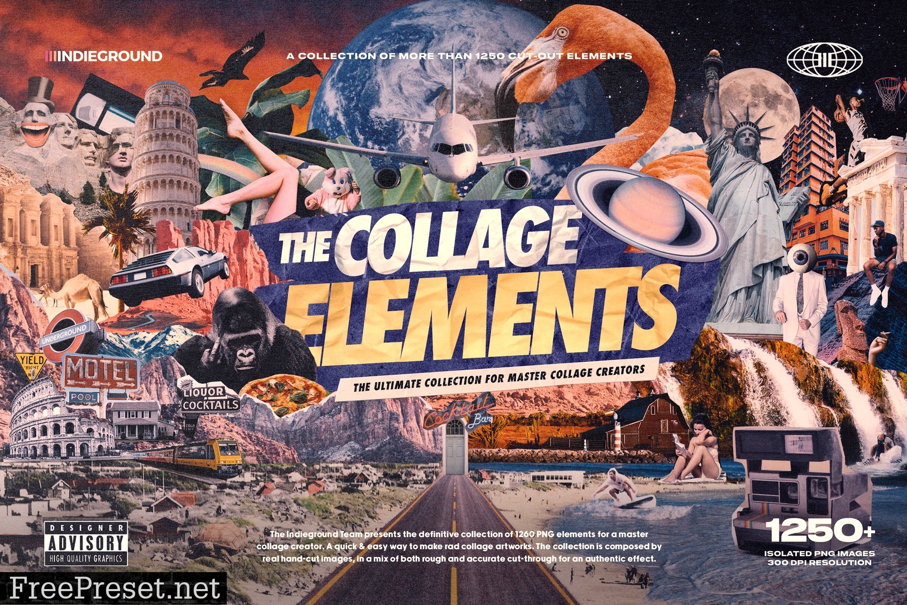 1250+ Collage Elements Creator Kit - 6376017