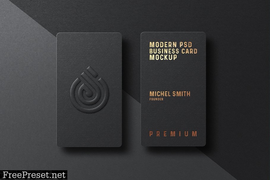 20 Gold Foil Business Card Mockup 7096458