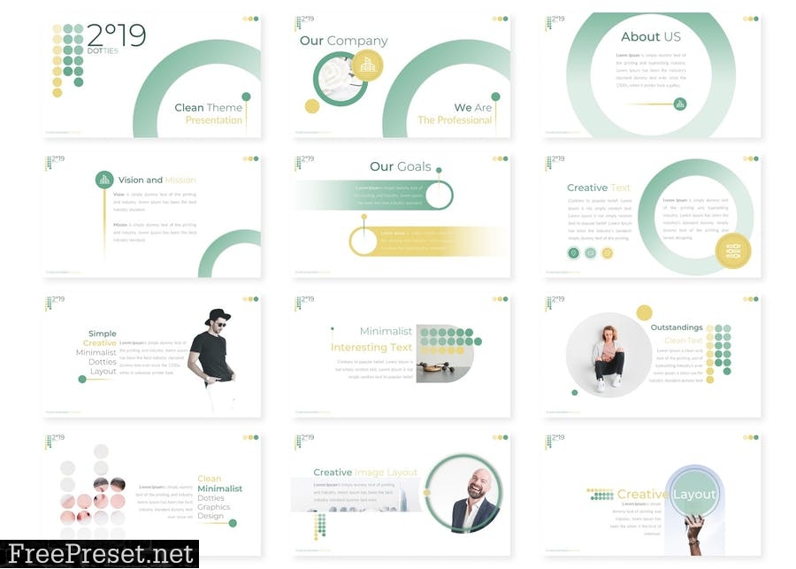 2019 Dotties - Powerpoint Template VPAR5Q