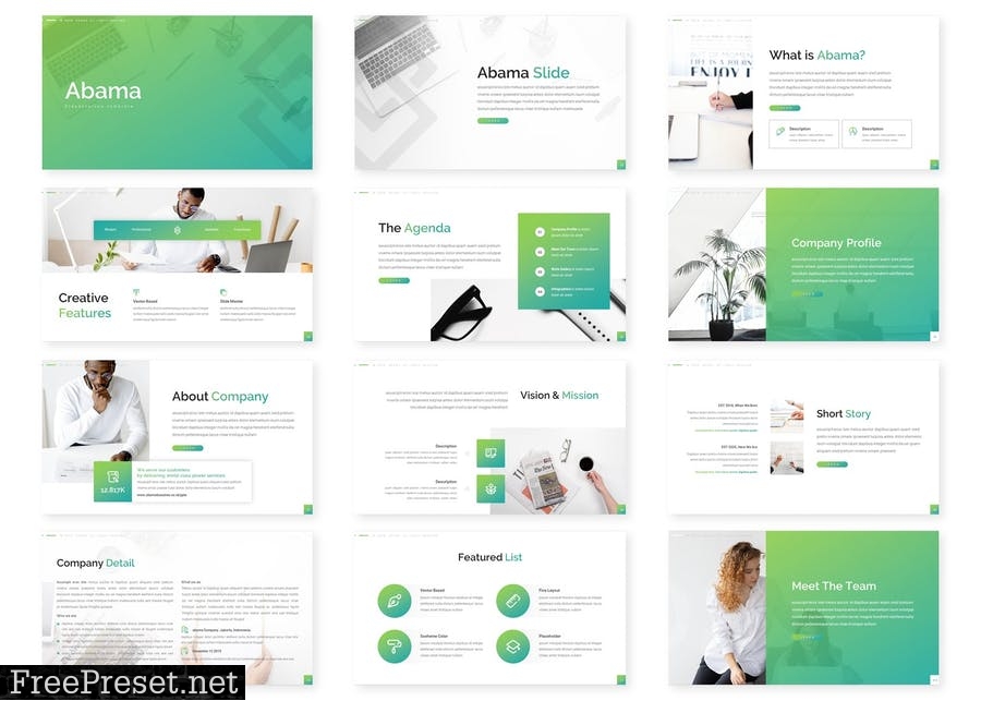 Abama - Business Powerpoint Template