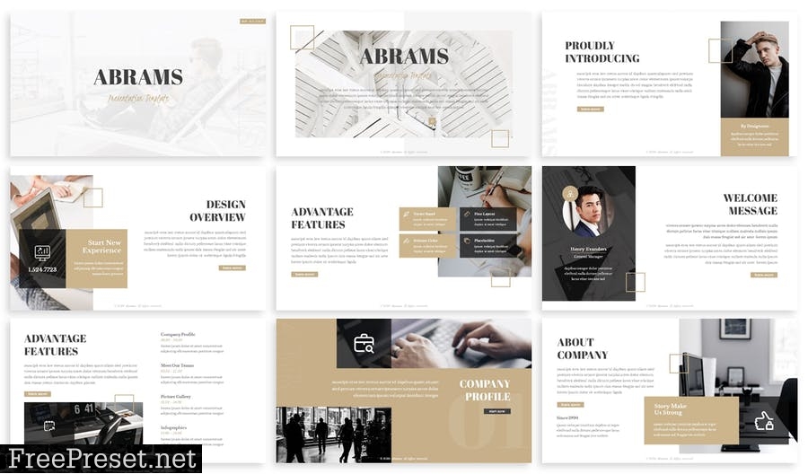 Abrams - Business Prensentation Template K9UE7XW