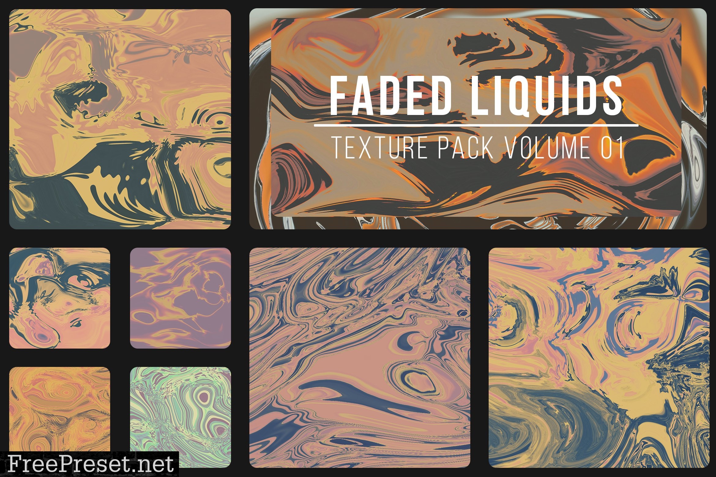 Abstract Faded Liquid Textures 6814624