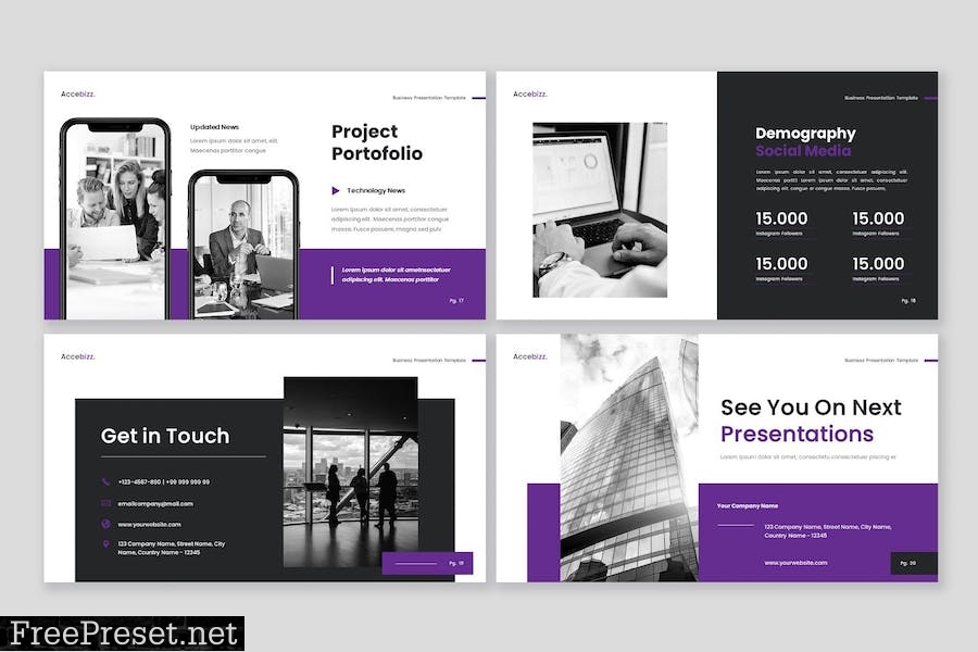 Accebizz - Business Powerpoint Template 9RWXVPW