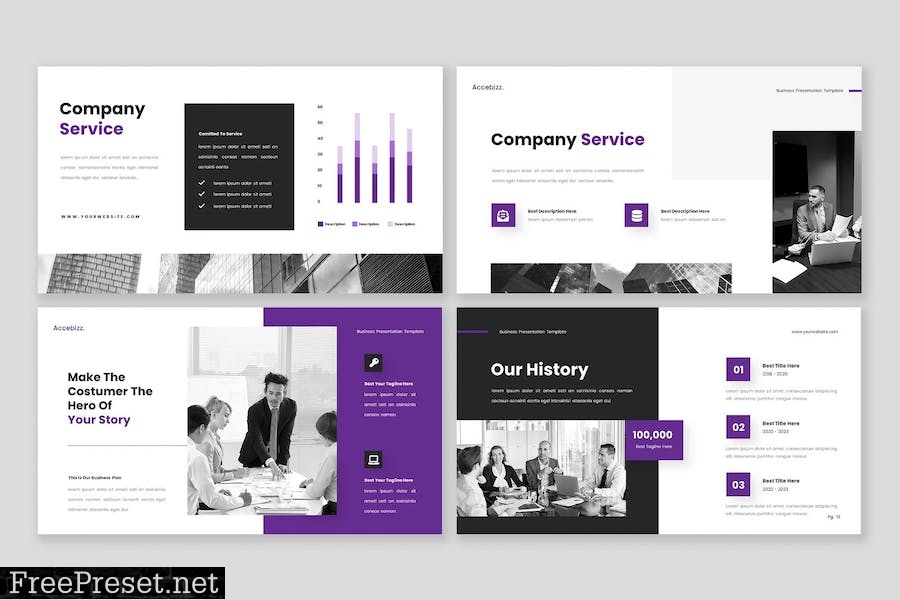 Accebizz - Business Powerpoint Template 9RWXVPW