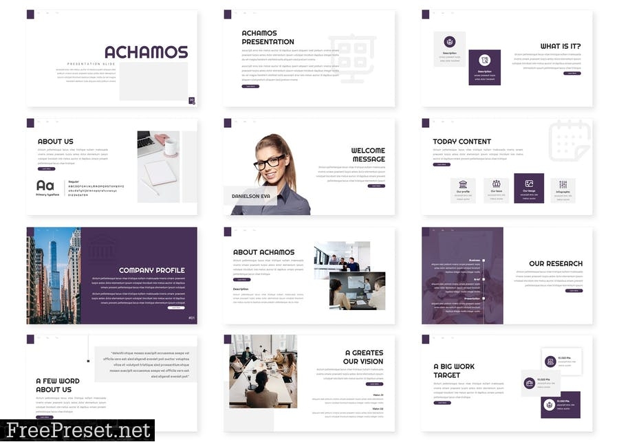 Achamos - Business Powerpoint Template PU88L5B