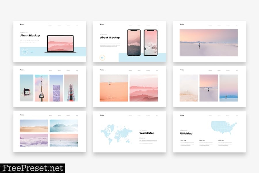 Achifa - Pastel PowerPoint Template 9S368JN