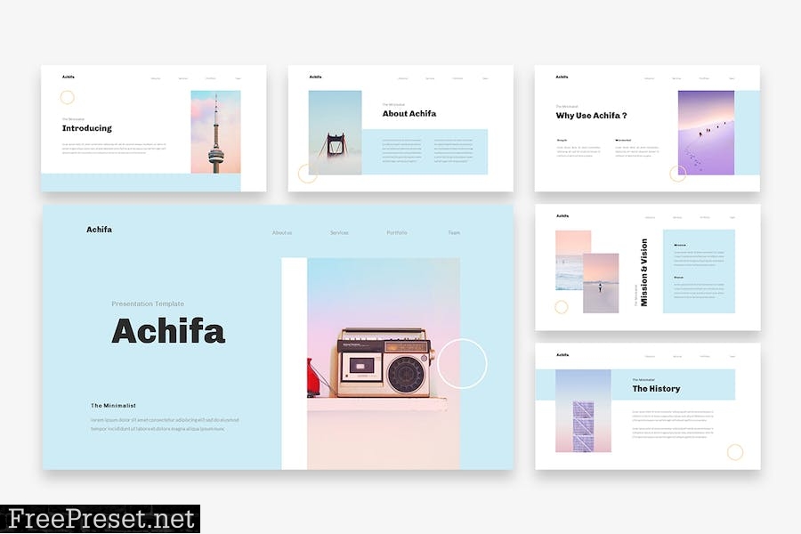 Achifa - Pastel PowerPoint Template 9S368JN