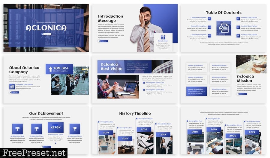 Aclonica - Business Template Prensentation MU47QVY