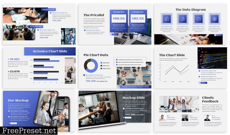 Aclonica - Business Template Prensentation MU47QVY