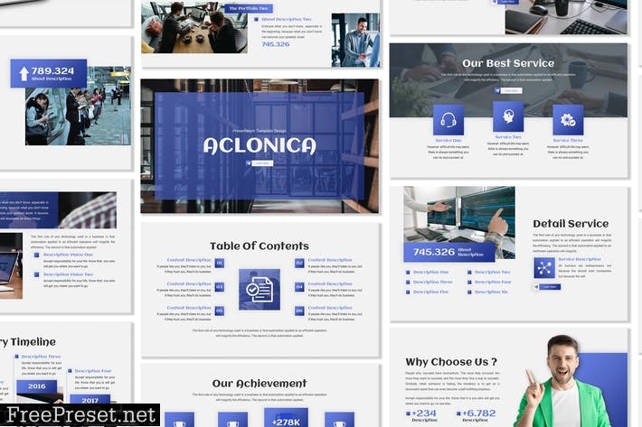 Aclonica - Business Template Prensentation MU47QVY