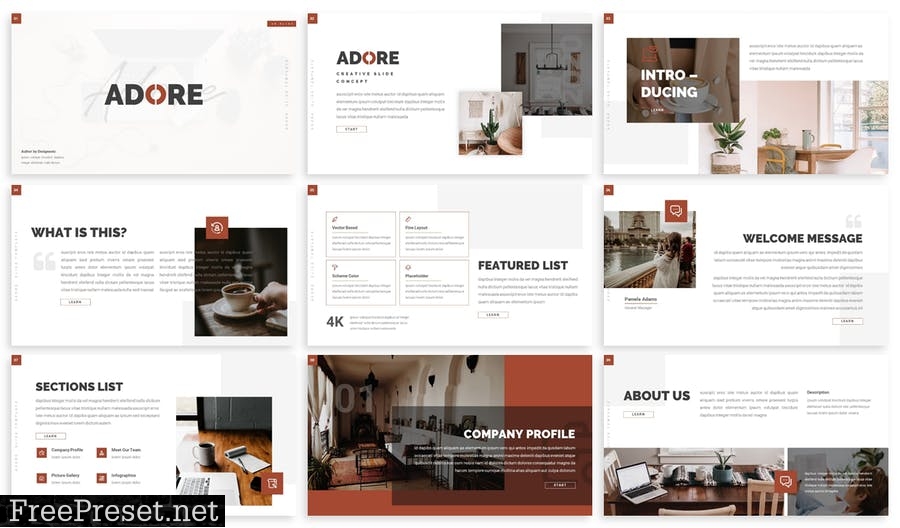 Adore - Business Prensentation Template EWKXM4Y