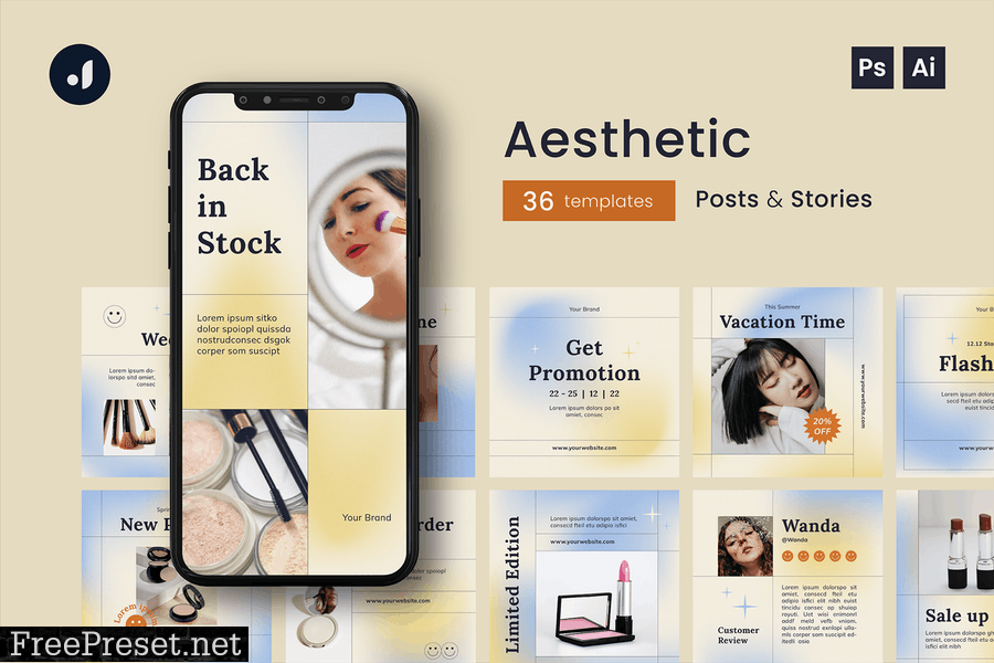 Aesthetic Instagram Template GU6N2AN