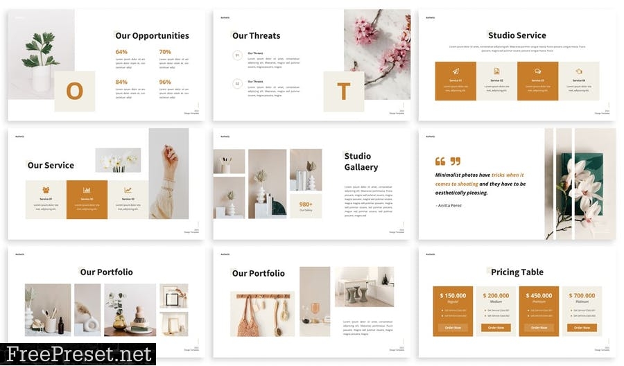 Aesthetic - Powerpoint Presentation Template F6EPUH4