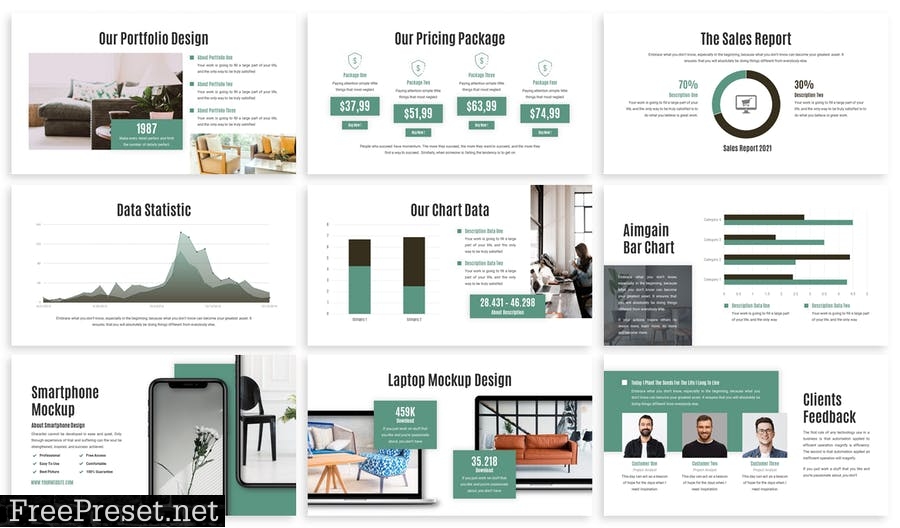 Aimgain - Business Template Prensentation FJ92NG3