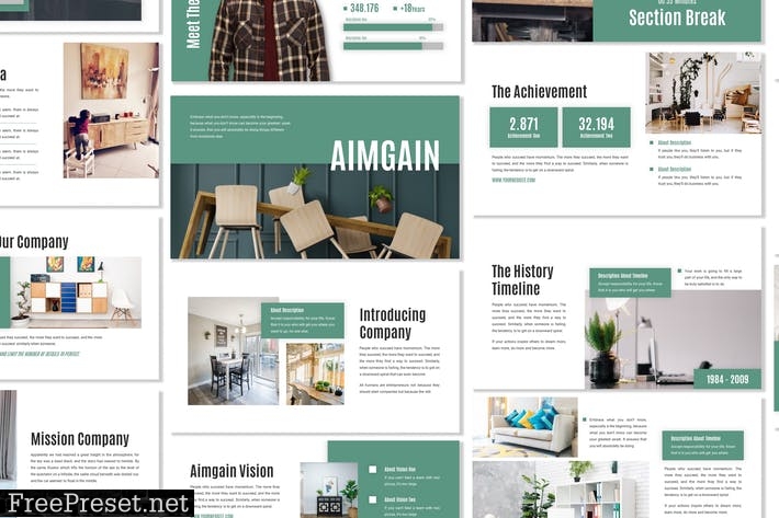 Aimgain - Business Template Prensentation FJ92NG3