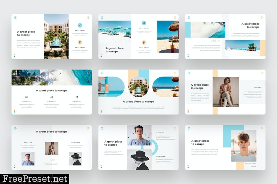 Allure - Tours & Travel PowerPoint Template LJK45WQ