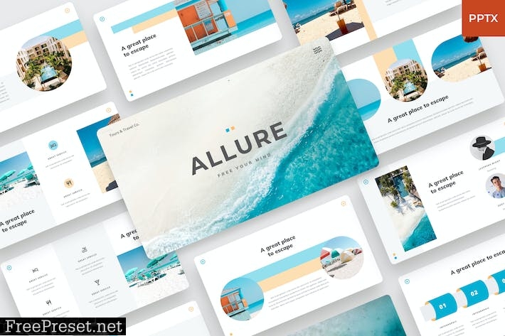 Allure - Tours & Travel PowerPoint Template LJK45WQ