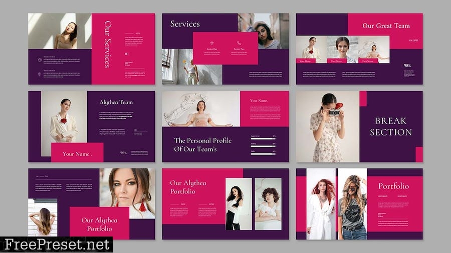 Alythea - Presentation PowerPoint Template 34P6SS7