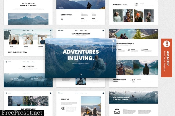 Amator - Adventure PowerPoint Template ENZ84ME