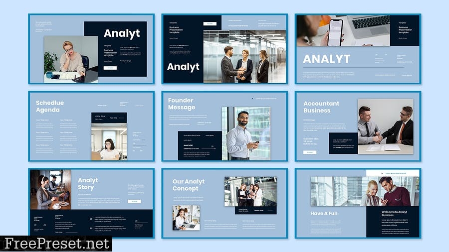 Analyt - Business Presentation PowerPoint Template MPW8U26