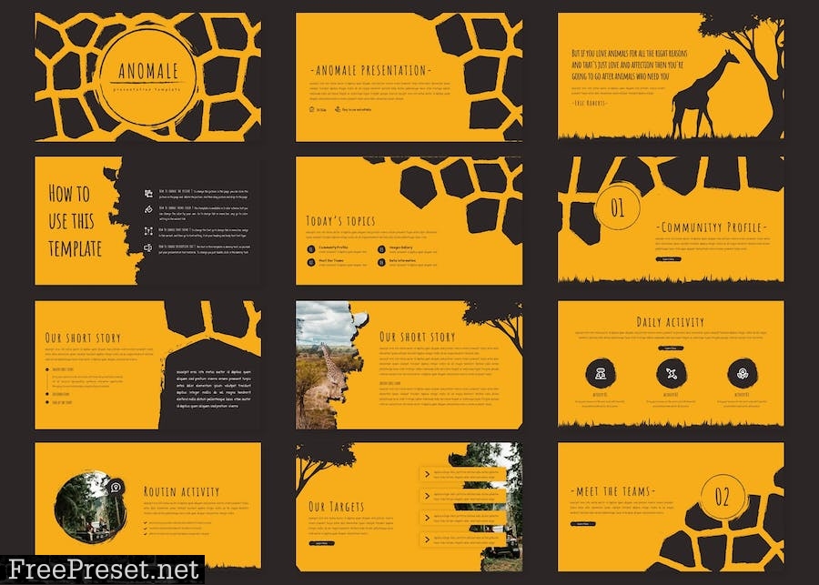 Anomale - Powerpoint / Google Slides / Keynote 7HBCDRD