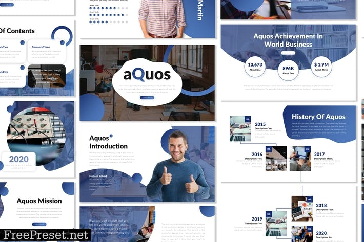 Aquos - Business Template Prensentation B3CQ78G