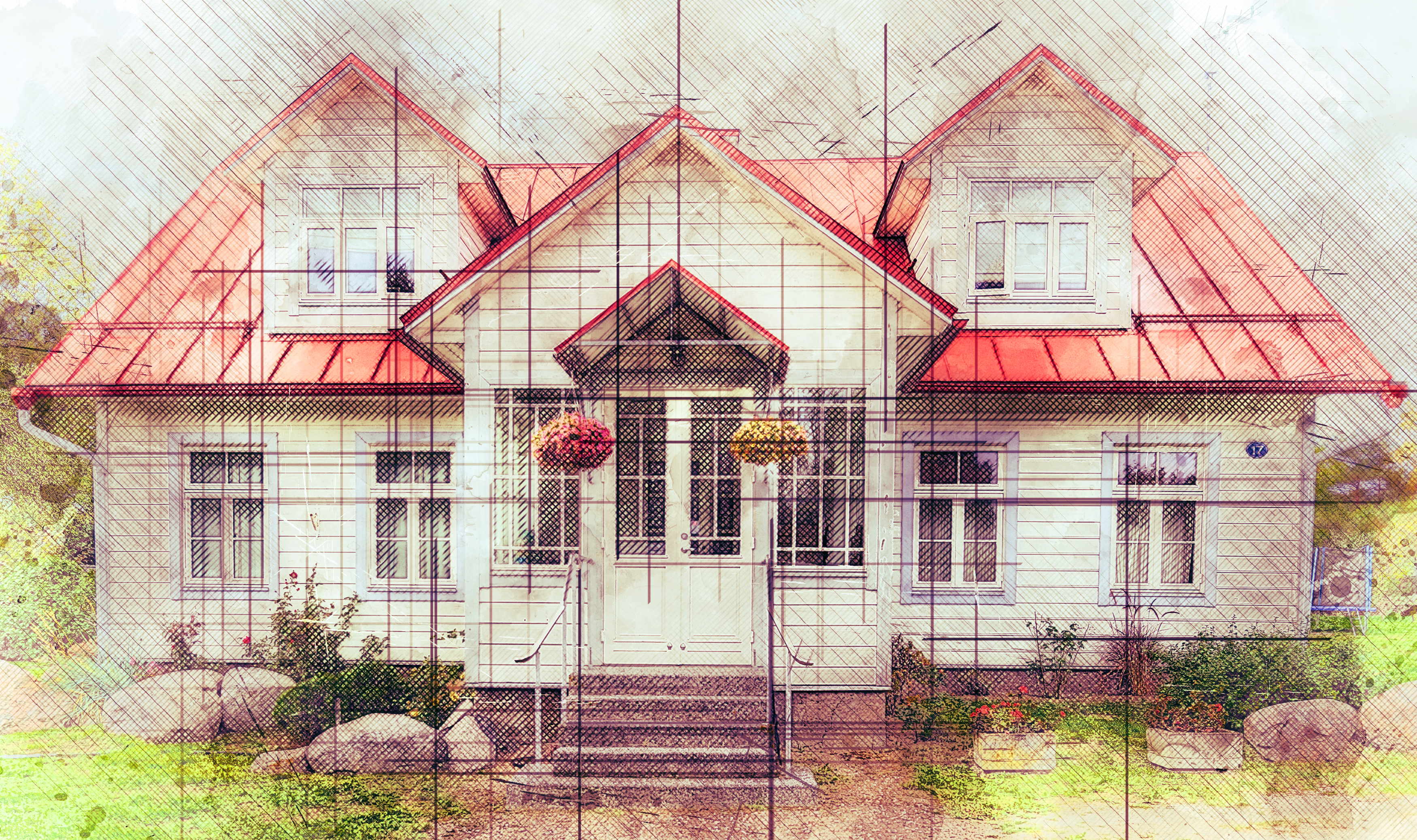 Architecture Sketch Photoshop Action 36653905