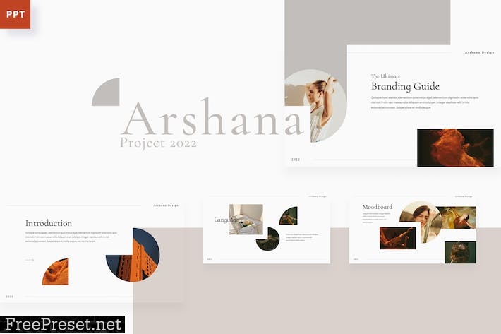 Arshana - Brand Guideline Powerpoint Template Z35AZWY