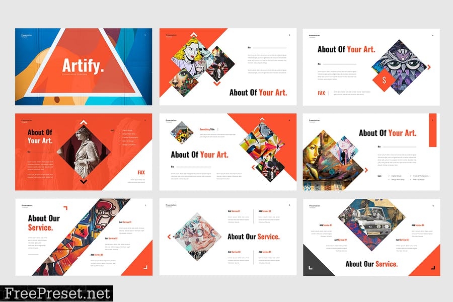 Artify - Art Exhibition Presentation Template DLEPA2L