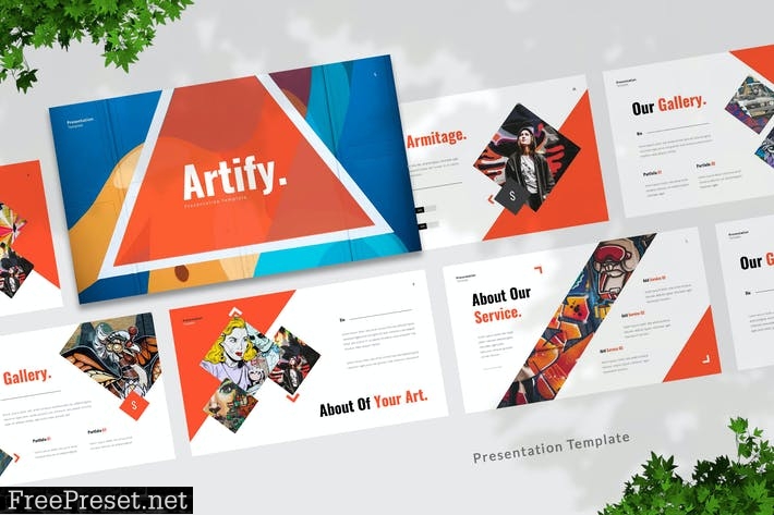 Artify - Art Exhibition Presentation Template DLEPA2L