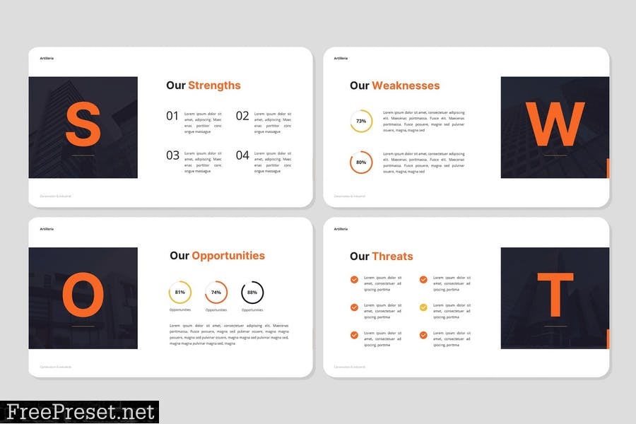 Artilleria - Construction Powerpoint Template KQK2B3S