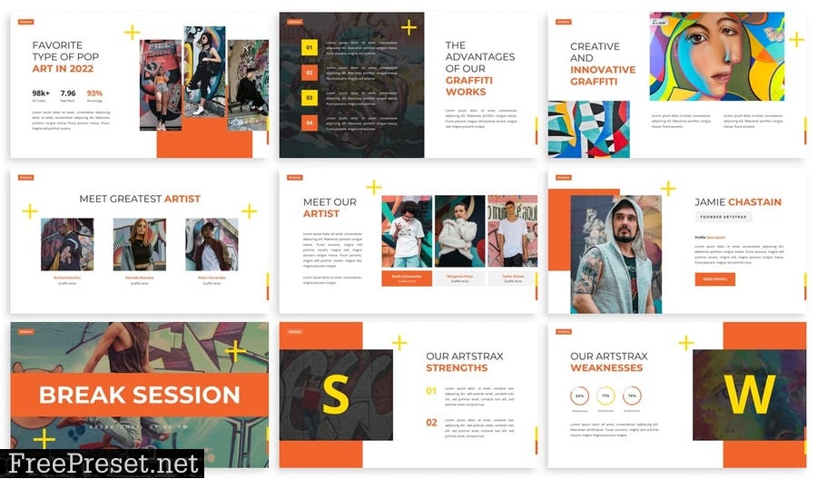 Artstrax - Powerpoint Presentation Template 4Z88ZK4