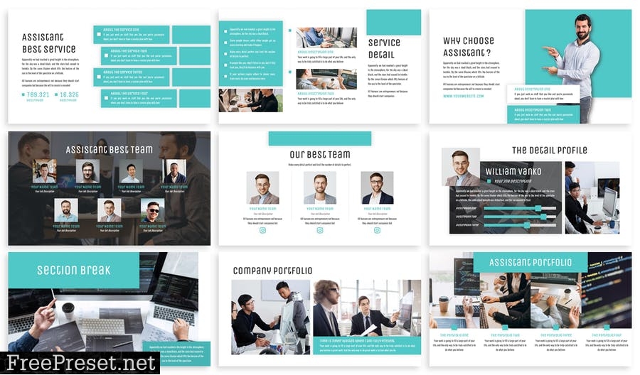 Assistant - Business Template Prensentation Z967XND