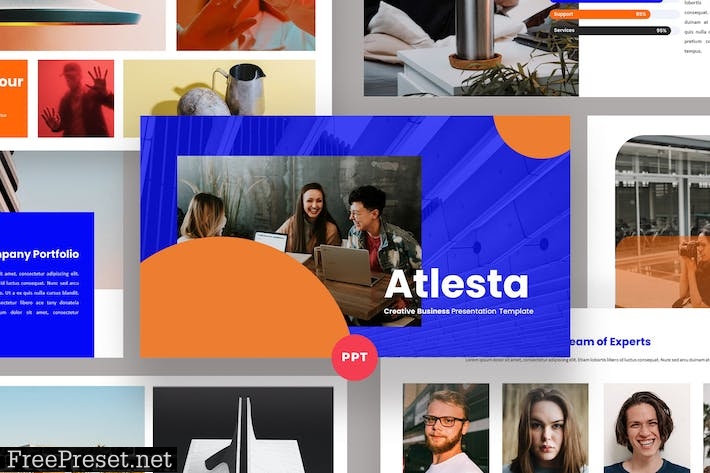 Atlesta Business PowerPoint Template FG4XRZR
