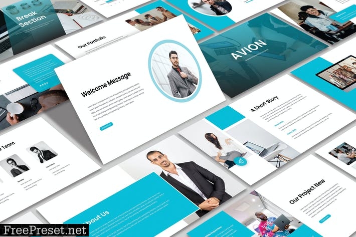 AVION - Powerpoint Template VMGC2NW