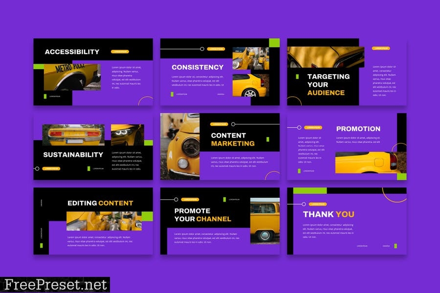 AWARNA - Strong Colors Presentation Template HZH35ME