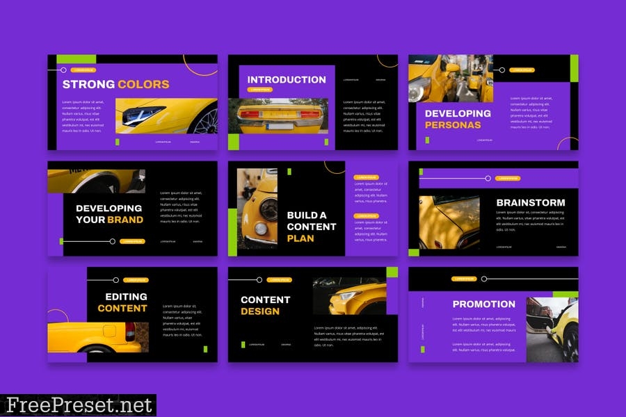 AWARNA - Strong Colors Presentation Template HZH35ME