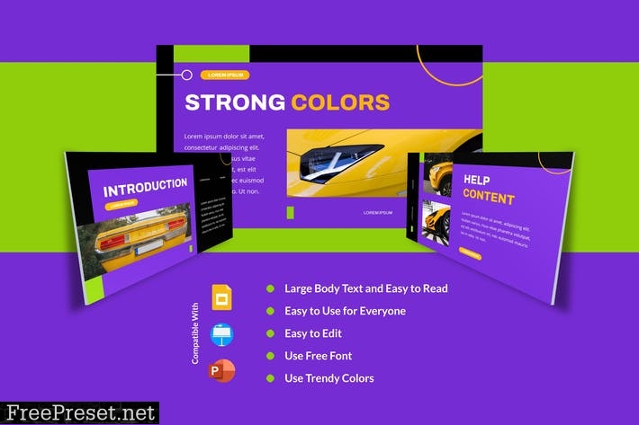 AWARNA - Strong Colors Presentation Template HZH35ME