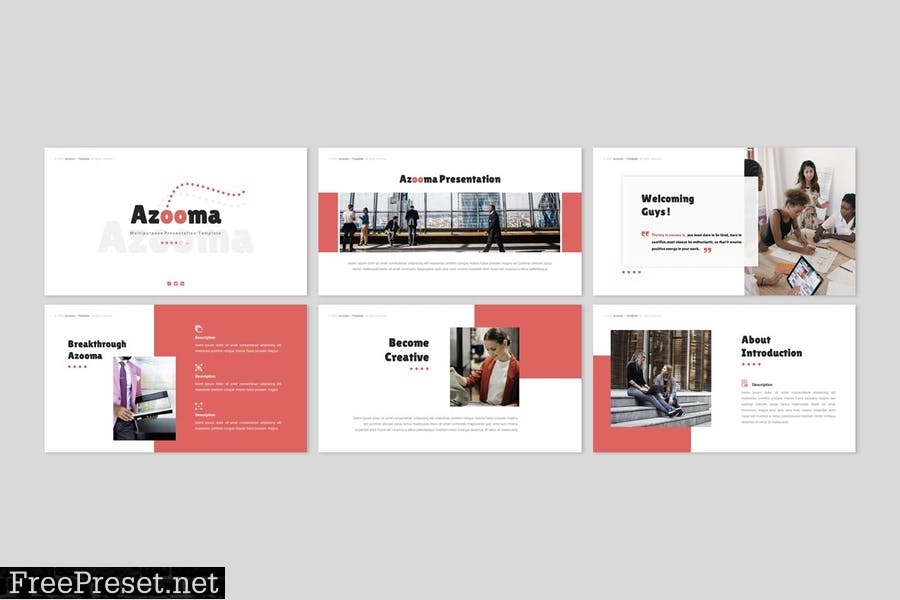 Azooma - Multipurpose Powerpoint Template YY3W3VD