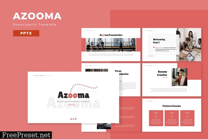 Azooma - Multipurpose Powerpoint Template YY3W3VD
