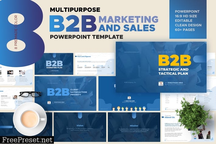 B2B Marketing and Sales Powerpoint XAE449
